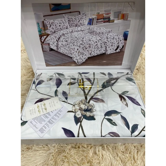 Комплект постельного белья MiraNova LQ-061, пододеяльник 200×230 см, простыня 245×250 см, наволочки 50×70 см, евро, сатин, разноцветный