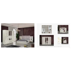 Спальный гарнитур Stil Mebel Nova AL-05, бежевый Спальный гарнитур Stil Mebel Nova AL-05, бежевый