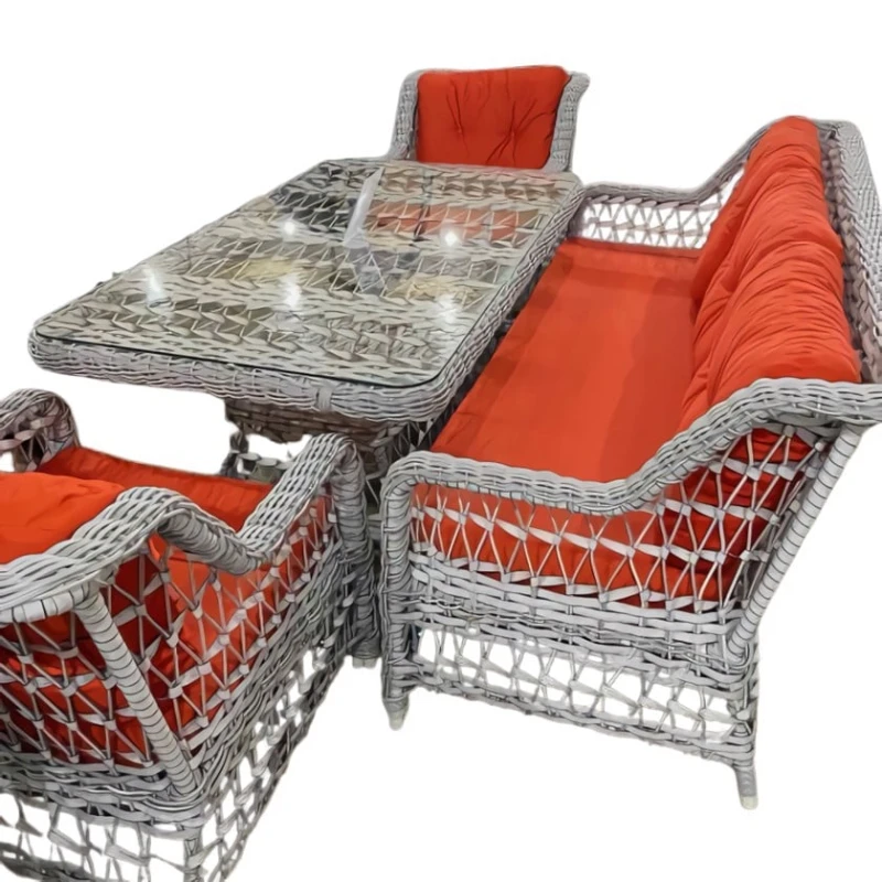 Bağ mebeli dəsti Evalar ALD_ETD_002, boz/qırmızı Bağ mebeli dəsti Evalar ALD_ETD_002, boz/qırmızı