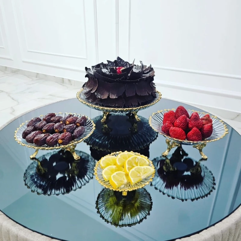 Набор Gallery Home GLR-062, прозрачные/золотистые, 4 предмета Набор Gallery Home GLR-062, прозрачные/золотистые, 4 предмета