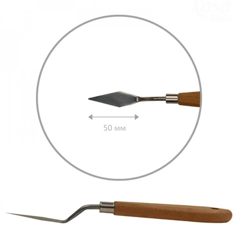 Мастихин Rosa Studio 11915, нержавеющая сталь/дерево, ромб, 5 см Мастихин Rosa Studio 11915, нержавеющая сталь/дерево, ромб, 5 см