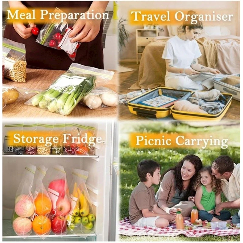 Зип пакет для продуктов, прозрачный, 32х27 см, 15 шт Зип пакет для продуктов, прозрачный, 32х27 см, 15 шт