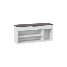 Ayaqqabı üçün tumba Art Mebel 10, laminat, ağ, 60x110x35 sm