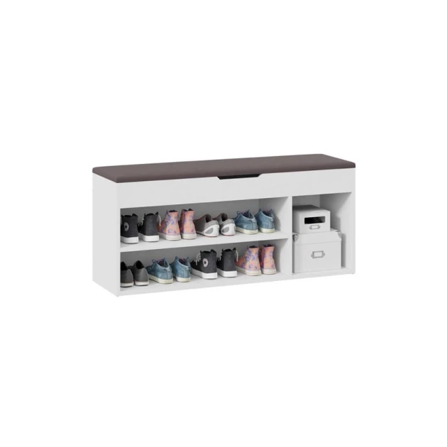 Тумба для обуви Art Mebel 10, ламинат, белая, 60х110х35 см Тумба для обуви Art Mebel 10, ламинат, белая, 60х110х35 см