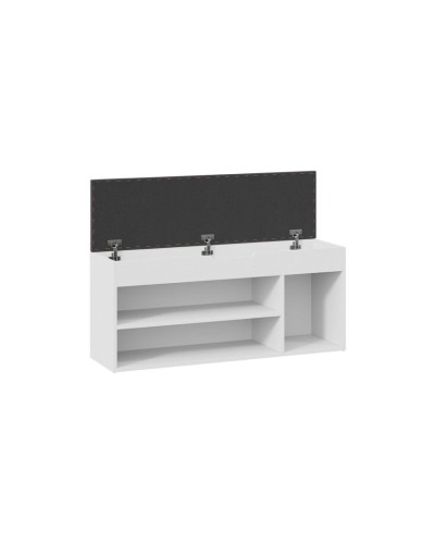 Ayaqqabı üçün tumba Art Mebel 10, laminat, ağ, 60x110x35 sm