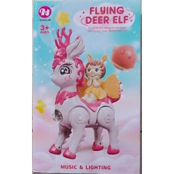 Atlı Kukla Şahzadə Musiqili 360 dərəcə fırlanan yanıb-sönən işıqlar