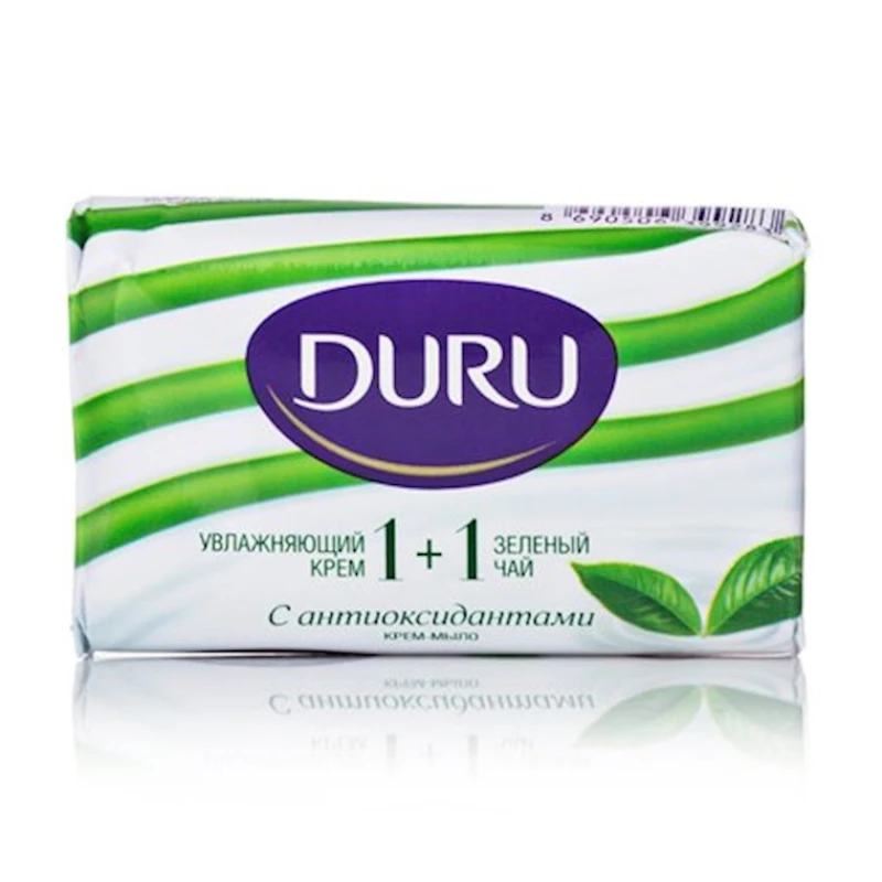 Туалетное крем-мыло Duru Soft Sensations 1+1 Зеленый чай, 80 г