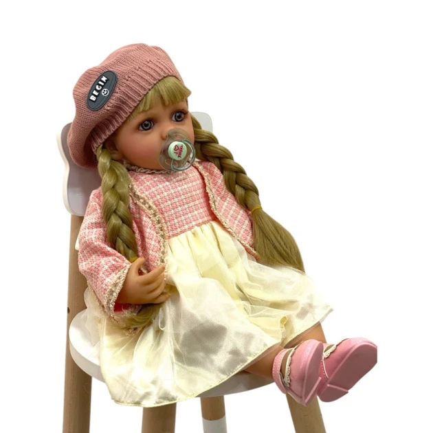 Kukla Reborn M4924 pencəkli, çəhrayı, 55 sm