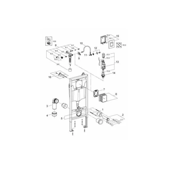 Застенный сливной бачок Grohe Rapid SL 38772001 Застенный сливной бачок Grohe Rapid SL 38772001