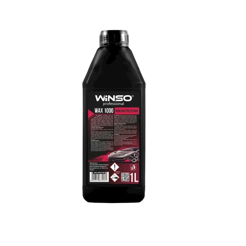 Воск для кузова автомобиля Winso Wax 1000 Nano Waterless, 1 л