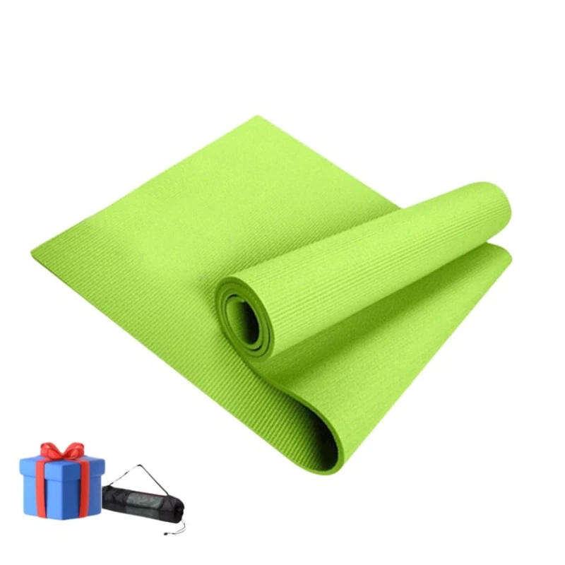 Коврик для йоги Kahn_0080, ПВХ, зеленый, 173x61x0.7 см, 400 г