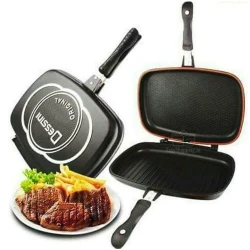 Сковорода двухсторонняя Dessini Dp-32001RAX, алюминий, черный, 32 см