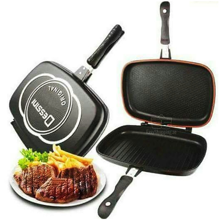 İkitərəfli tava Dessini Dp-32001RAX, alüminium, qara, 32 sm