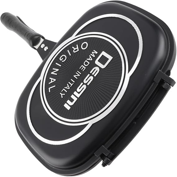 İkitərəfli tava Dessini Dp-32001RAX, alüminium, qara, 32 sm