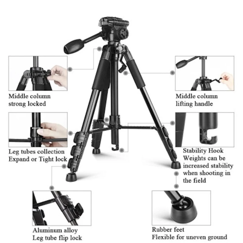 Лёгкий штатив для фото и видео съёмки QZSD Q111 Лёгкий штатив для фото и видео съёмки QZSD Q111