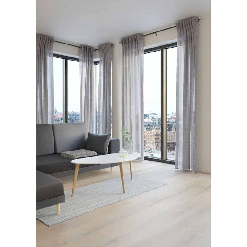 Занавес JYSK Unnen 1x140x300 см, серый Занавес JYSK Unnen 1x140x300 см, серый