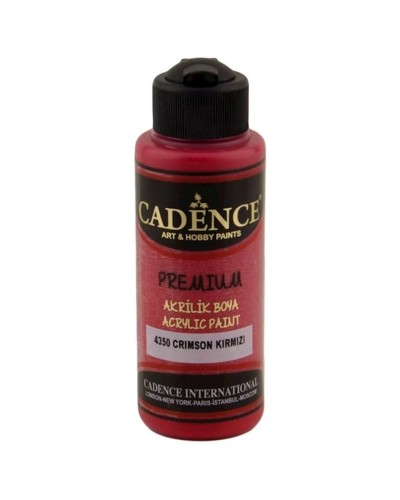 Akril boya Cadence Premium Acrylic Paint 4350 Crimson Red, 120 ml