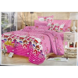 Комплект белья для девочек Sahara SHA-0000448, пододеяльник 230x240 см, простыня 200x220 см, 2 шт наволочки 50x70 см, двуспальный, сатин, разноцветный Комплект белья для девочек Sahara SHA-0000448, пододеяльник 230x240 см, простыня 200x220 см, 2 шт наволочки 50x70 см, двуспальный, сатин, разноцветный