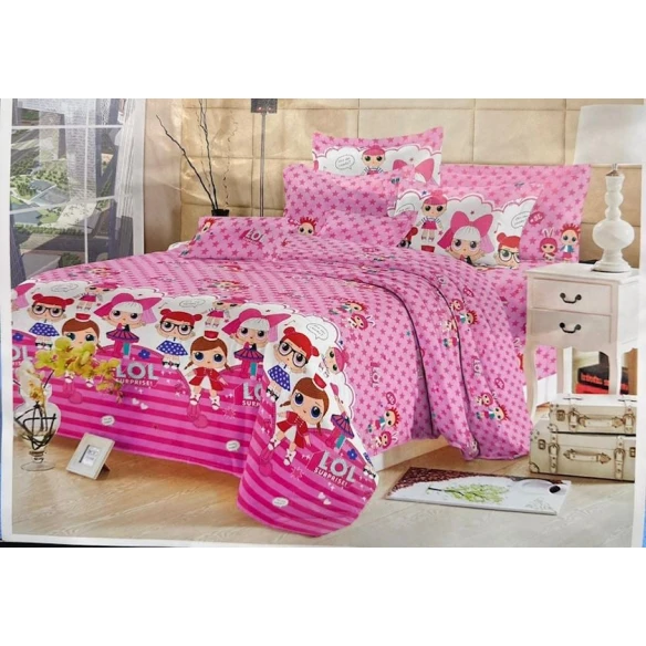 Комплект белья для девочек Sahara SHA-0000448, пододеяльник 230x240 см, простыня 200x220 см, 2 шт наволочки 50x70 см, двуспальный, сатин, разноцветный Комплект белья для девочек Sahara SHA-0000448, пододеяльник 230x240 см, простыня 200x220 см, 2 шт наволочки 50x70 см, двуспальный, сатин, разноцветный