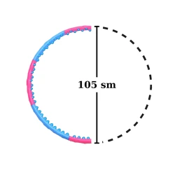 Массажный обруч Gymnic 1168, 105 см, розовый/голубой