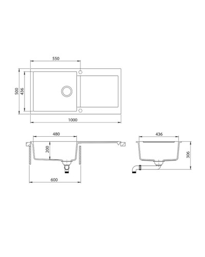 Mətbəx çanağı Aquasanita SQT 103-601