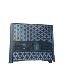 Soba-kamin Media Ks0173, metal, qara/mavi, 86x74x32 sm