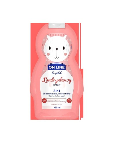 Çimmək üçün şampun-gel On Line Le Petit 3-1-də Candy 350 ml