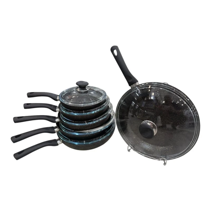 Набор сковородок Öncü Savelon, черный, 12 предметов