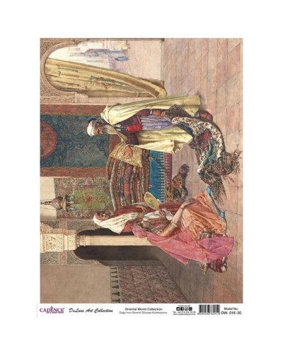 Dekupaj üçün düyü kağızı Cadence A3 Oriental World Collection OW-16 30x42 sm
