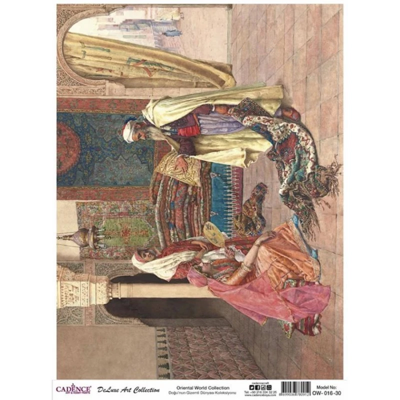 Рисовая бумага для декупажа Cadence A3 Oriental World Collection OW-16 30x42 см Рисовая бумага для декупажа Cadence A3 Oriental World Collection OW-16 30x42 см