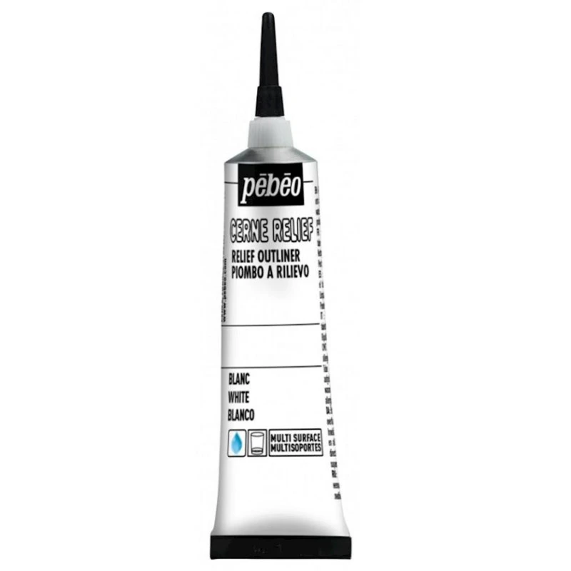 Рельефная контурная краска Pebeo Cerne Relief White 20 мл