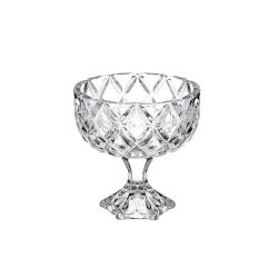 Конфетница YJP-7081-2, 18х18 см, стекло, прозрачная Конфетница YJP-7081-2, 18х18 см, стекло, прозрачная