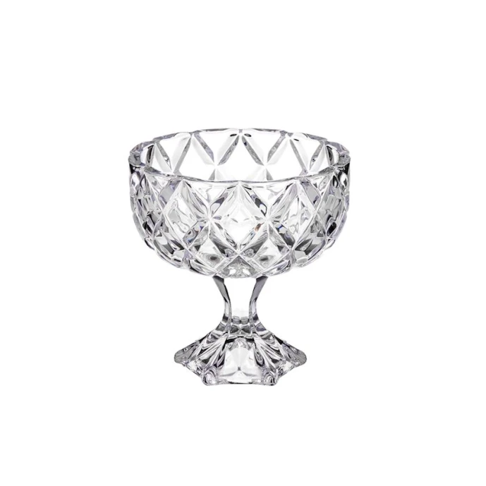 Конфетница YJP-7081-2, 18х18 см, стекло, прозрачная Конфетница YJP-7081-2, 18х18 см, стекло, прозрачная