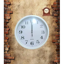 Настенные часы 6240_clock1, белые, 25 см Настенные часы 6240_clock1, белые, 25 см