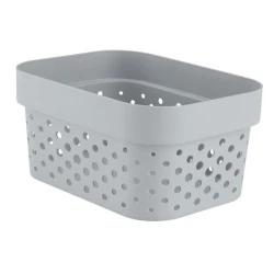 Корзина для хранения JYSK Infinity 1.4 л, пластик, серая Корзина для хранения JYSK Infinity 1.4 л, пластик, серая