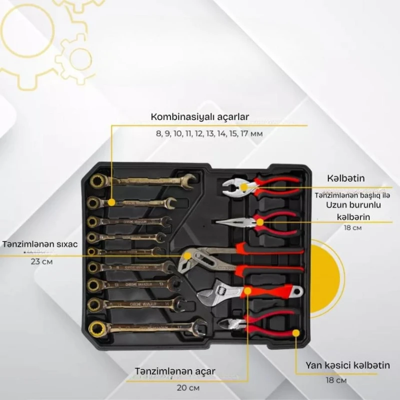 Набор инструментов с чемоданом на колесиках, 408 предметов Набор инструментов с чемоданом на колесиках, 408 предметов