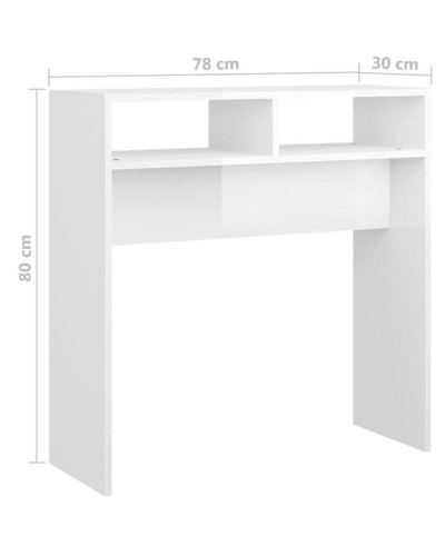 Makiyaj masası Neo, LDSP, ağ, 30x78x80sm