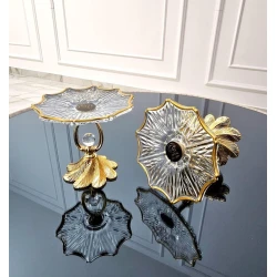 Лимонница Gallery Home GLR-085, прозрачная/золотистая, 14 см, 1 шт