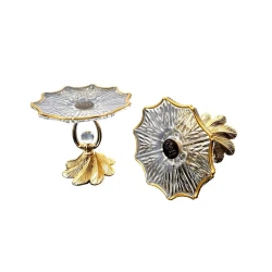 Лимонница Gallery Home GLR-085, прозрачная/золотистая, 14 см, 1 шт