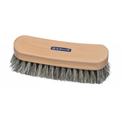 Щетка для обуви Saphir Natural Horsehair Brush для полировки, бежевая, 21 см