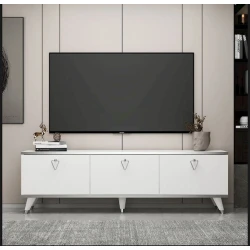 Тумба под ТВ TV Stend 016, ЛДСП, белый, 180x55x33 см