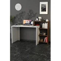 Kompüter masası Art_Komp_Masası 40, ağ/qəhvəyi, 90x100x40 sm