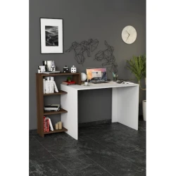 Kompüter masası Art_Komp_Masası 40, ağ/qəhvəyi, 90x100x40 sm