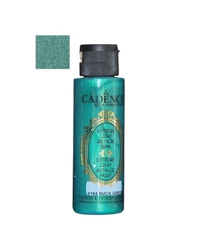 Akril boya-metallik Cadence Extreme Light Metallic 6184 Duck Green 70 ml