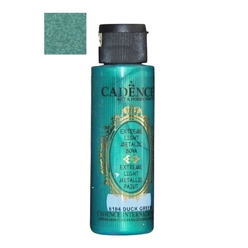 Акриловая краска-металлик Cadence Extreme Light Metallic 6184 Duck Green 70 мл