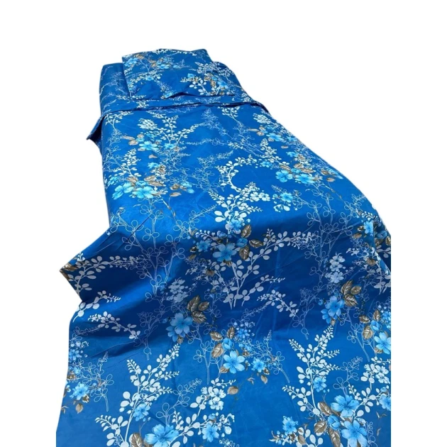 Комплект постельного белья MiraNova CTS-699, простыня 160х220 см, пододеяльник 160х220 см, наволочка 50х70 см, односпальный, хлопок, синий Комплект постельного белья MiraNova CTS-699, простыня 160х220 см, пододеяльник 160х220 см, наволочка 50х70 см, односпальный, хлопок, синий