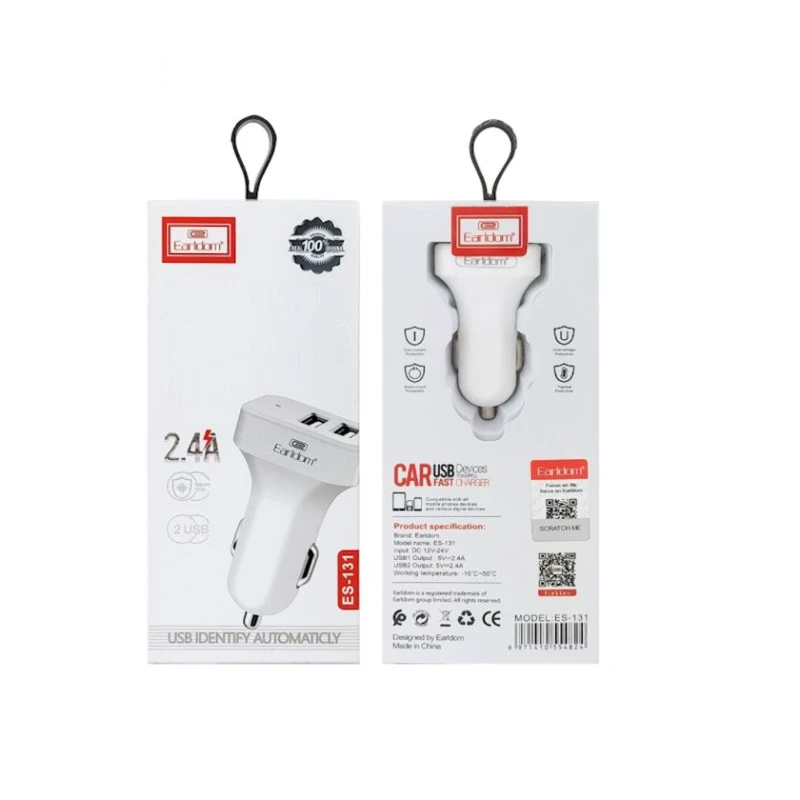 Автомобильное зарядное устройство Earldom ES-131 White Автомобильное зарядное устройство Earldom ES-131 White