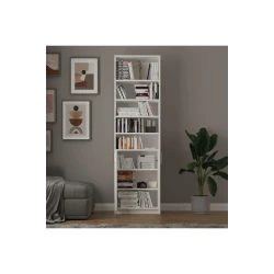 Стеллаж Ev Plus 12115597, ЛДСП, белый, 180x60x30 см