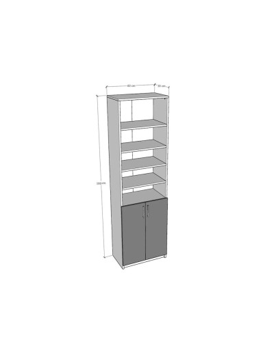 Stellaj Ev Plus 12115597, LDSP, ağ, 180x60x30 sm