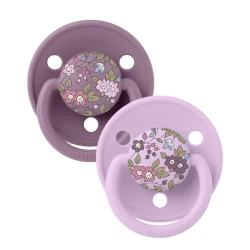 Набор пустышек BIBS x Liberty De Lux Camomile Lawn, размер 1, 0-36 месяцев, сиреневый/фиолетовый, 2 шт